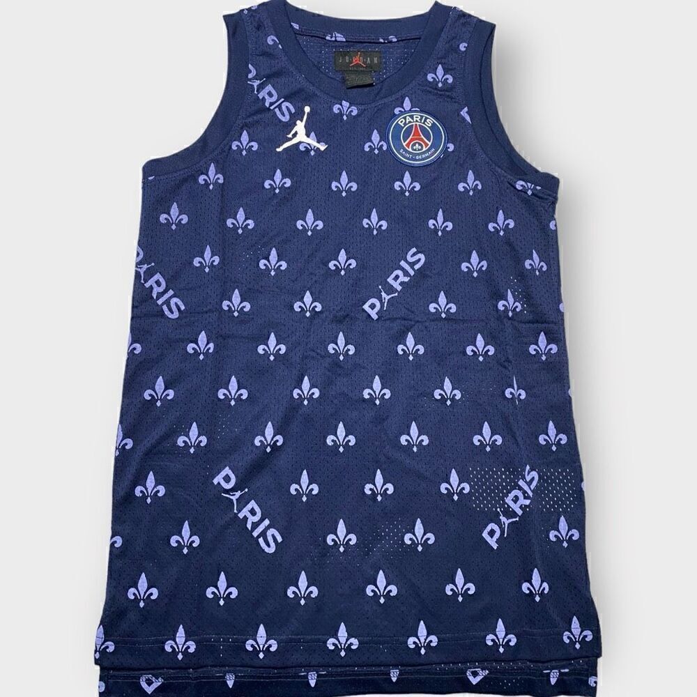 Jordan Nike Paris Saint Germain Statement Navy Vest Junior/ Boys size Large New